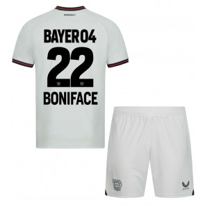 Bayer Leverkusen Victor Boniface #22 Bortaställ Barn 2023-24 Kortärmad (+ Korta byxor)